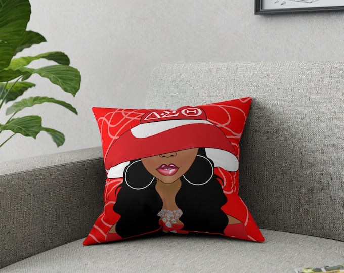 Dst Themed; Delta Sigma Theta themed, 1913 themed; Themed pillow; custom gift, coworker gift, Sorority gifts; Broadcloth Pillow