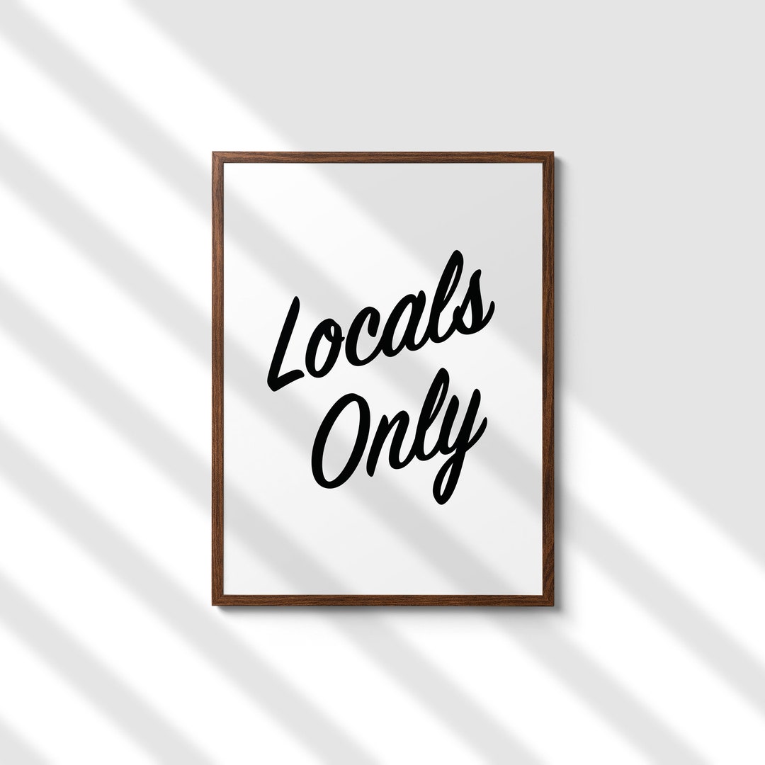 8x10 Poster Locals Only Print, Surf Decor, Surf Wall Art, Surf Nursery