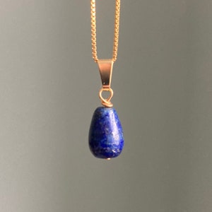 Lapislazuli Tropfen Halskette
