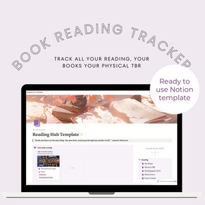 Notion book and reading tracker with book library | Notion book Library | Library Notion |  reading tracker | Notion reading trackers