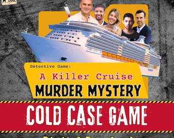 Printable Murder Mystery Game Party, Detective Cold Case: A Killer Cruise Digital Download Solve A Murder At Home Puzzle Escape Room diy pdf