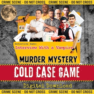 Vampire Detective Game, Unsolved Cold Case Printable Murder Mystery Game, Nosferatu Dinner Party, Unresolved mystery, True Crime Krimi Spiel