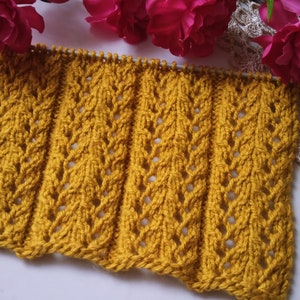 CROCHET PATTERN- MIRRORED cables stitchery for any rectangular pieces,scarf,shawl,cushion cover,blanket,textured,ribbed,twists,knit-look