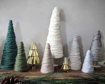 Decorative Yarn Trees, Holiday Decor, Accent Tree Decor