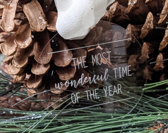 Engraved Acrylic Ornaments, Custom Ornaments, Personalized Ornaments - Holiday - Christmas