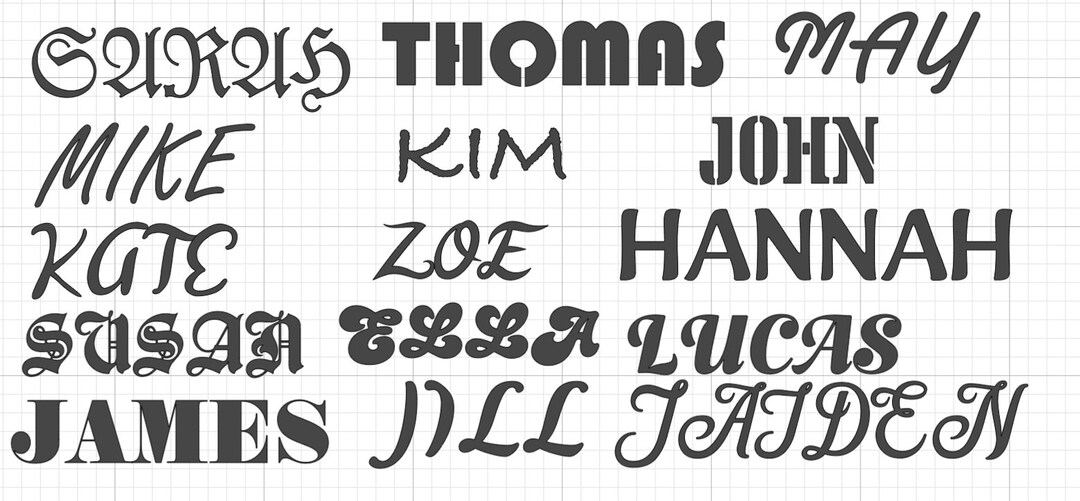 Custom Names Vinyl Stickers Etsy