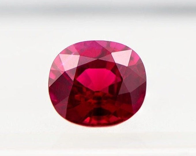 1.13ct GRS Certified Natural Burmese Pigeon Blood Ruby Ring, Unheated Untreated Ruby Engagement
