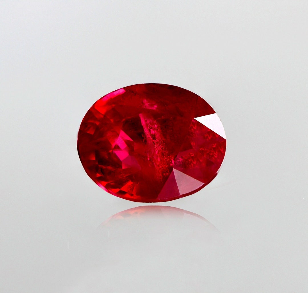 2.60ct GIA Certified Burma Pigeon's Blood Oval Natural Ruby Gemstone - Etsy