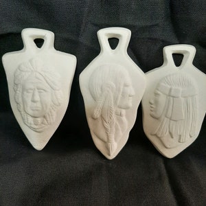 3 Arrowheads with Indian busts