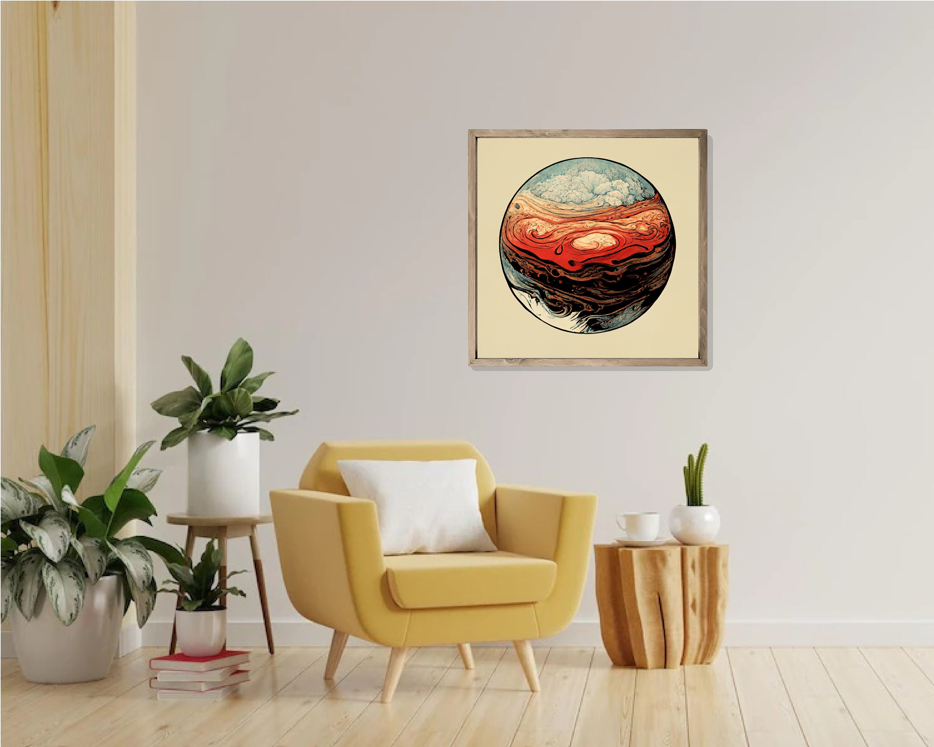 Jupiter, Vintage, Drops of Jupiter, Ai Art, Space, Dystopian, Vintage