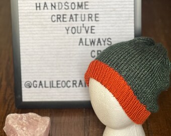 Green and Orange Beanie
