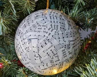 Vintage Hymnal Christmas Ornament