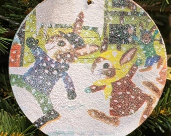 Vintage Golden Book Animals Ornament