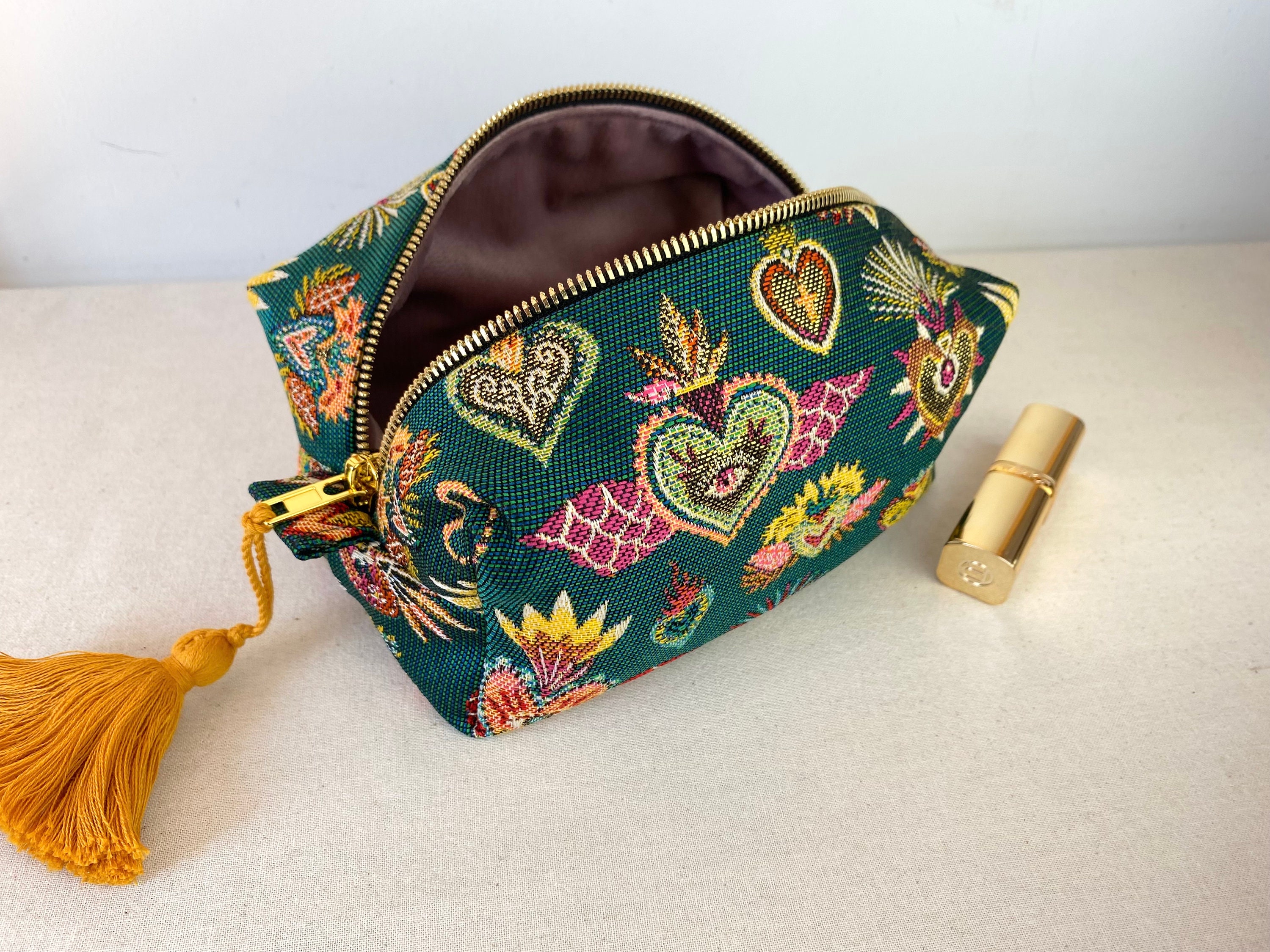 Lost in Vintage French Tapestry Figural Purse Aubusson Clutch