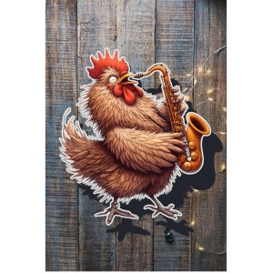 funny chicken vinyl sticker waterproof sticker water bottle sticker, laptop sticker, journal sticker, chicken , teacher sticker kid sticker