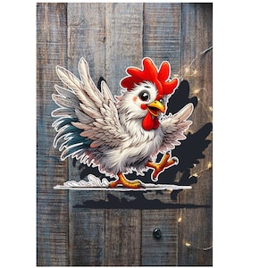 funny chicken vinyl sticker waterproof sticker water bottle sticker, laptop sticker, journal sticker, chicken , teacher sticker kid sticker