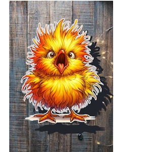 funny chicken vinyl sticker waterproof sticker water bottle sticker, laptop sticker, chick sticker, chicken , teacher sticker kid sticker