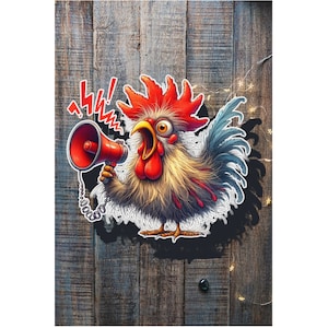 funny chicken vinyl sticker waterproof sticker water bottle sticker, laptop sticker, journal sticker, chicken , teacher sticker kid sticker