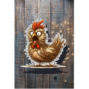 funny chicken vinyl sticker waterproof sticker water bottle sticker, laptop sticker, journal sticker, chicken , teacher sticker kid sticker
