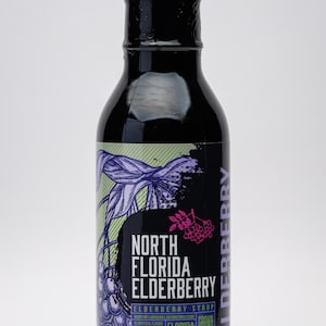 Farm Fresh Elderberry Syrup:  High Antioxidant, 12oz Bottle