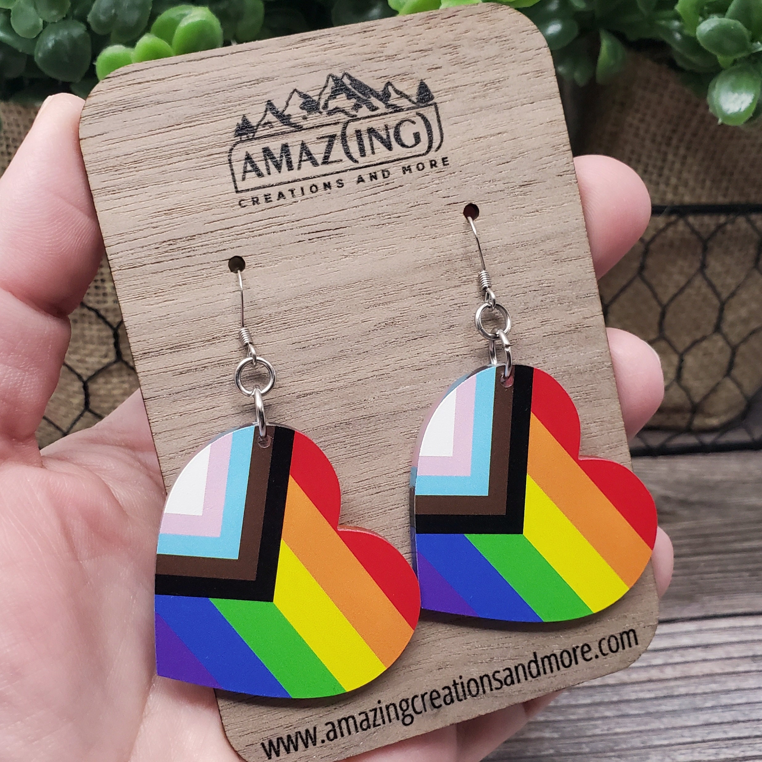 Heart Flag Earrings 