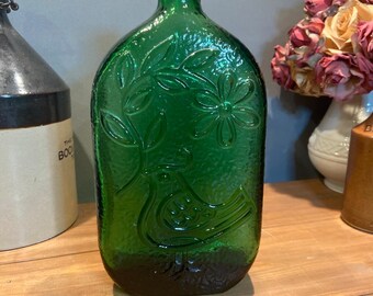 Vintage Empoli Wayne Husted Bird of Peace Green Bottle