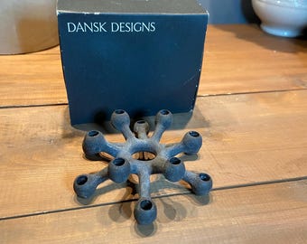 Vintage Dansk Designs Cast Iron Spider Candleholder