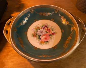 Vintage Hand-Painted Nippon Ceramic Bowl