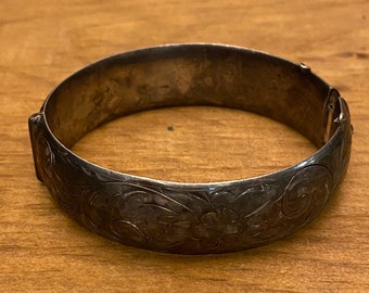 Sterling Silver Cuff Bracelet - WRJ Wyanco Ronald J Harrisburg USA