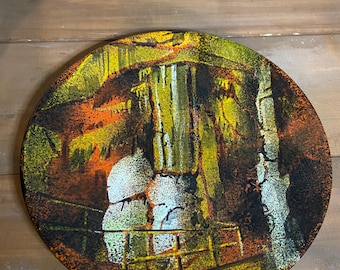Dekor Enamel painted metal plate Postojna