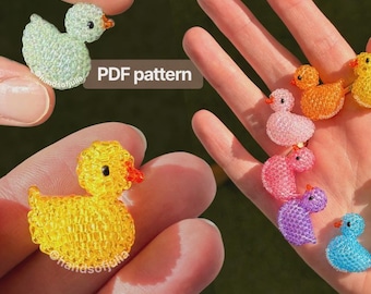 3D Beaded Rubber Duck PDF Pattern: Seed Bead Duck Tutorial (Beading Pattern)