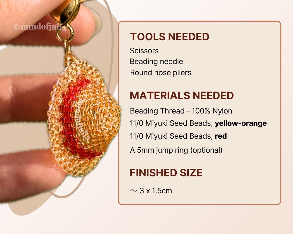 3D Beaded Straw Hat PDF Pattern: Seed Bead Tutorial (beading
