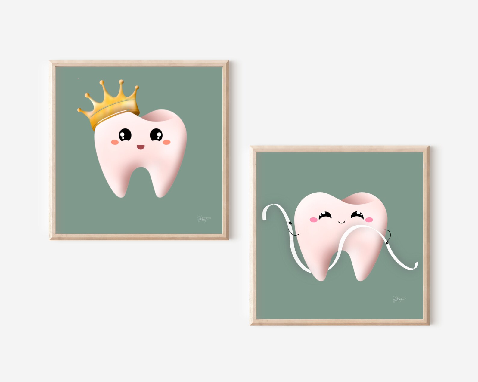 Set of Prints, Dental Clinic Decor, Dental Office Wall Art, Dentist