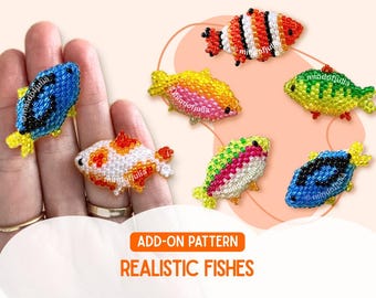 Realistic Fish Add-On Pattern | Color Variations for 3D Beaded Fish Pattern (SUPPLEMENT ONLY)