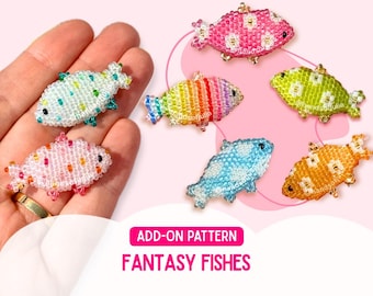 Fantasy Fish Add-On Pattern | Color Variations for 3D Beaded Fish Pattern (SUPPLEMENT ONLY)