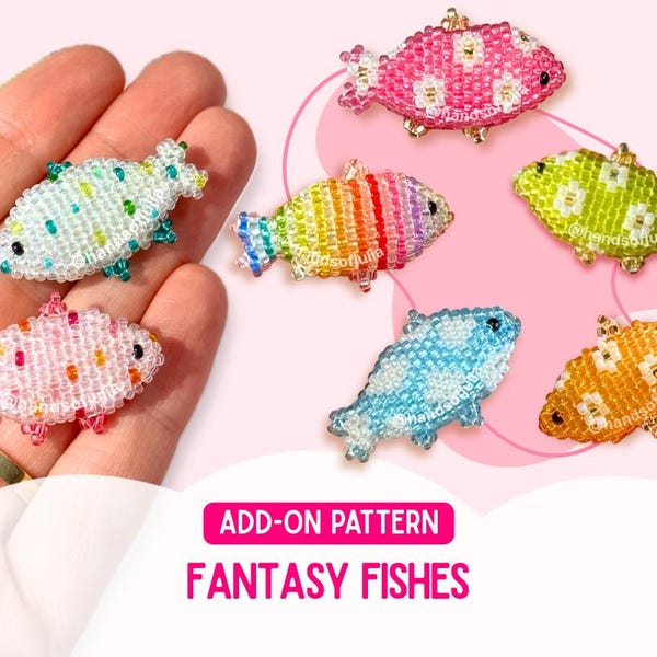 Fantasy Fish Add-On Pattern | Color Variations for 3D Beaded Fish Pattern (SUPPLEMENT ONLY)