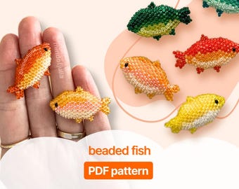 3D Beaded Fish Pattern – DIY Seed Bead PDF Tutorial