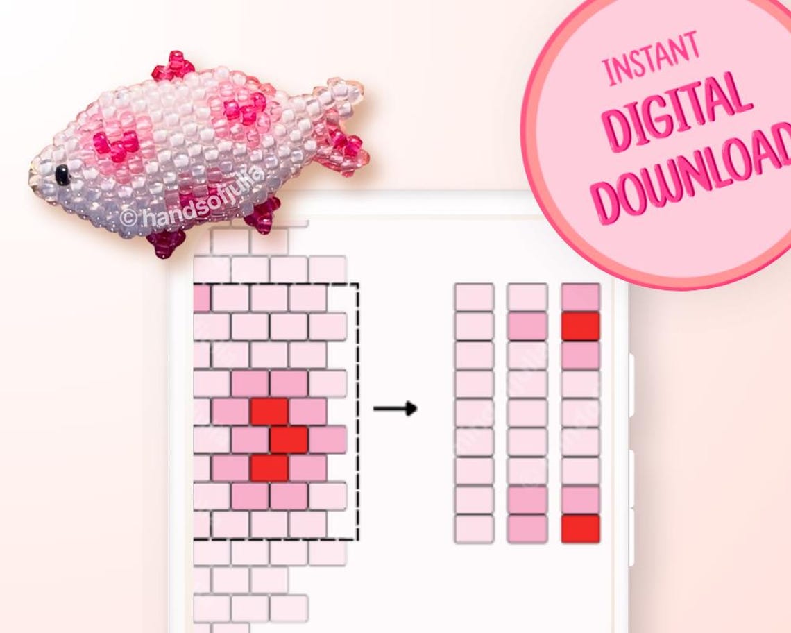 Fantasy Fish Add-on Pattern | Color Variations for 3D Beaded Fish ...