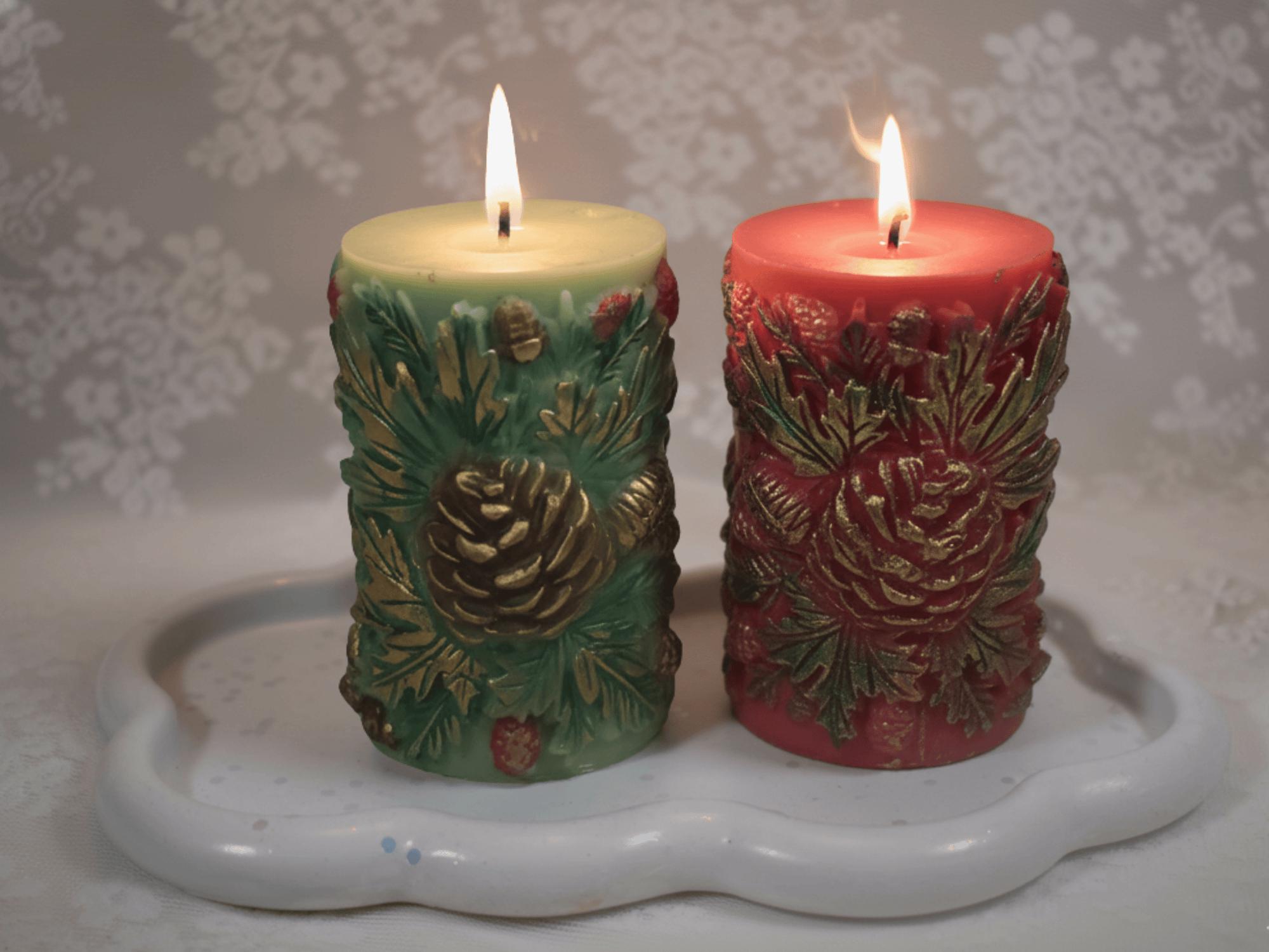 Handmade Christmas Candle Set – Pinecone & Berry, Soy Wax - Etsy