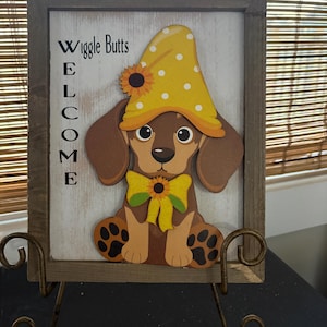Dog decor interchangeable sign wall decor gnome sweet gnome sign for mothersday gift door hanger birthday nursing home gift