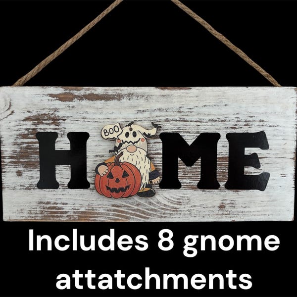 Panneau gnome pour porte d'entrée, support mural interchangeable selon les saisons, décoration murale, cadeau d'anniversaire, cadeau de pendaison de crémaillère, cadeau à moins de 30 €