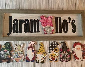 Personalized name interchangeable sign seasonal decor welcome home all year round Birthday wall decoration wedding door design gift for home