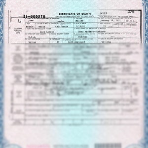 Certidão de Óbito de Joan Londres