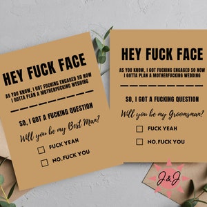 Imprimibles divertidos de tarjetas de propuesta para fiesta de bodas. Regalos y descargas para padrinos de boda y padrinos. Imprimir propuestas en casa