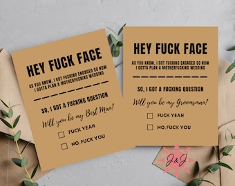 Funny Groomsman Proposal Card, Wedding Party Gifts (PDF Download)