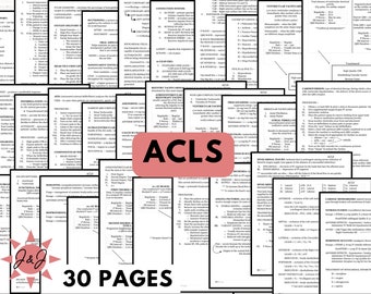 2024 ACLS Nurse Notes, ICU Meds, AHA Guidelines (Digital Download)