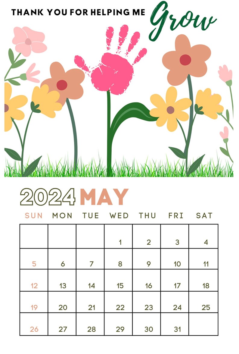 2024 Handprint Footprint Calendar Digital Print Craft Pdf File 2024 Handprint Footprint Calendar Digital Print Craft Pdf File