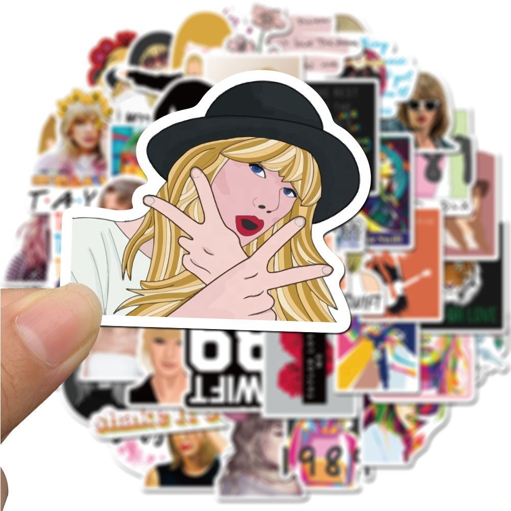 Taylor Swift Stickers - Set of 50 Skateboard Stickers - Cool Luggage Decals
