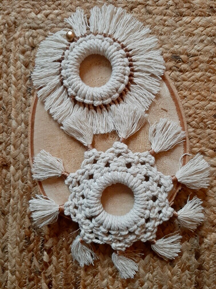 Décorations/Ornements Noël en Macramé