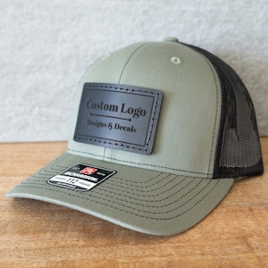 CUSTOM Logo Hat | Leather engraved | Leather Patch Hat | Custom Leather tags | Business Merch | Bulk Custom Leather patch hat | Bulk Hats